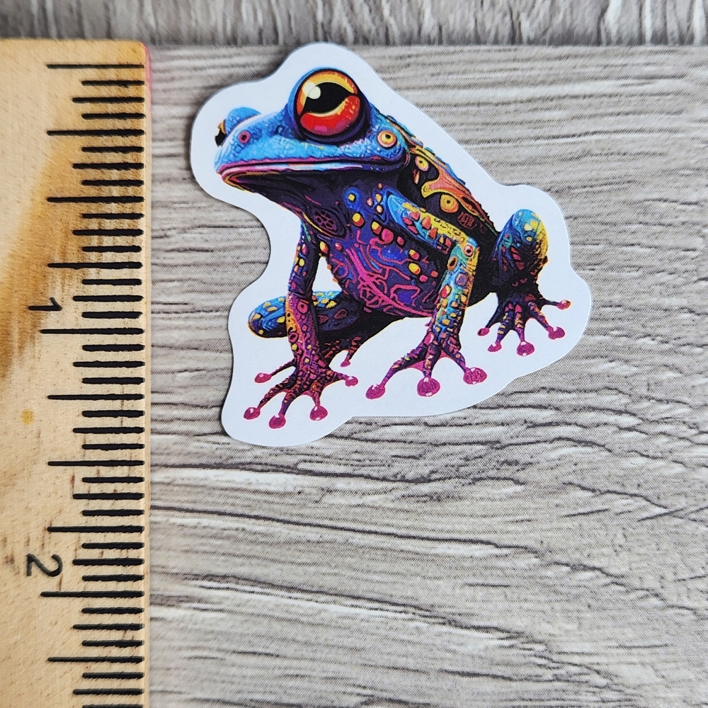 10 for $10 Funky Frog Stickers  Psychedelic Frogs Animal Sticker